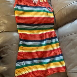 Colorful Striped Kids Dress
